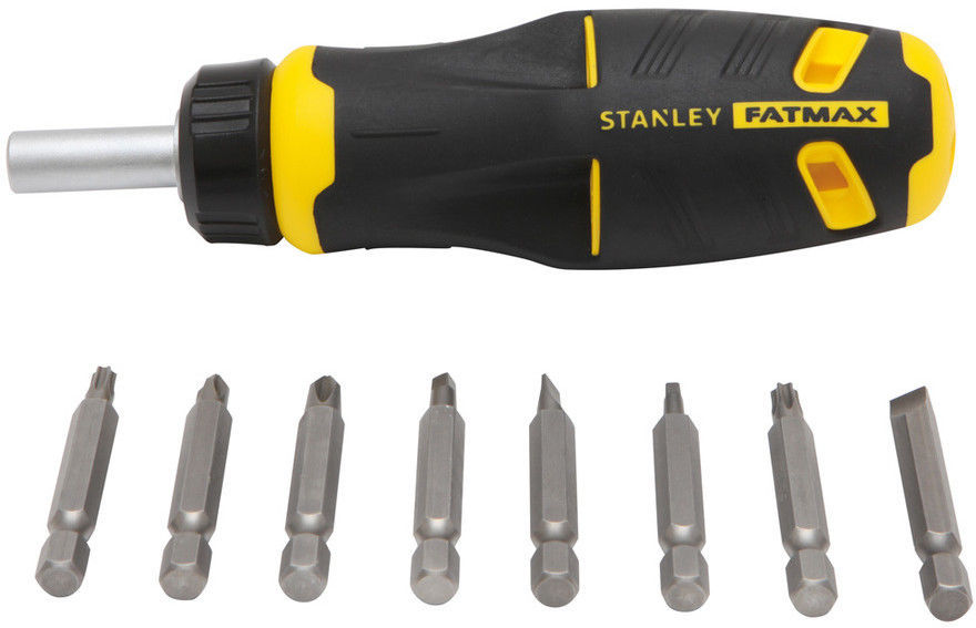 Stanley Push-N-Pick Ratcheting Multi-Bit Screwdriver 8pc Set 