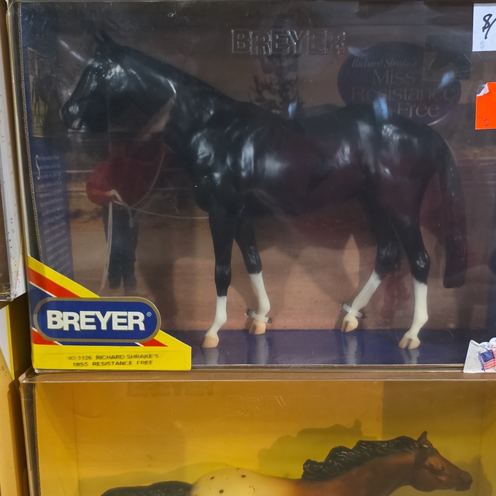 Breyer Traditional Plastic Model Horse Black Stallion with White Socks #1126