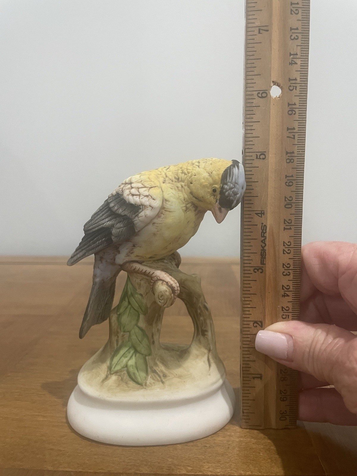 Vintage Lefton China Hand Painted Gold or Yellow Finch KW395 Bird Figurine