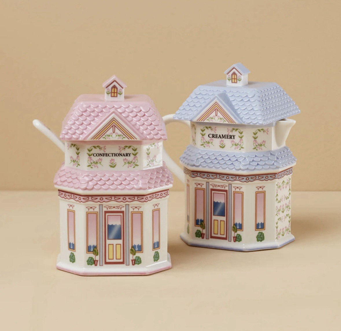 2025 Lenox Spice Village Sugar & Creamer Set with Spoon - NEW - Ready to Ship