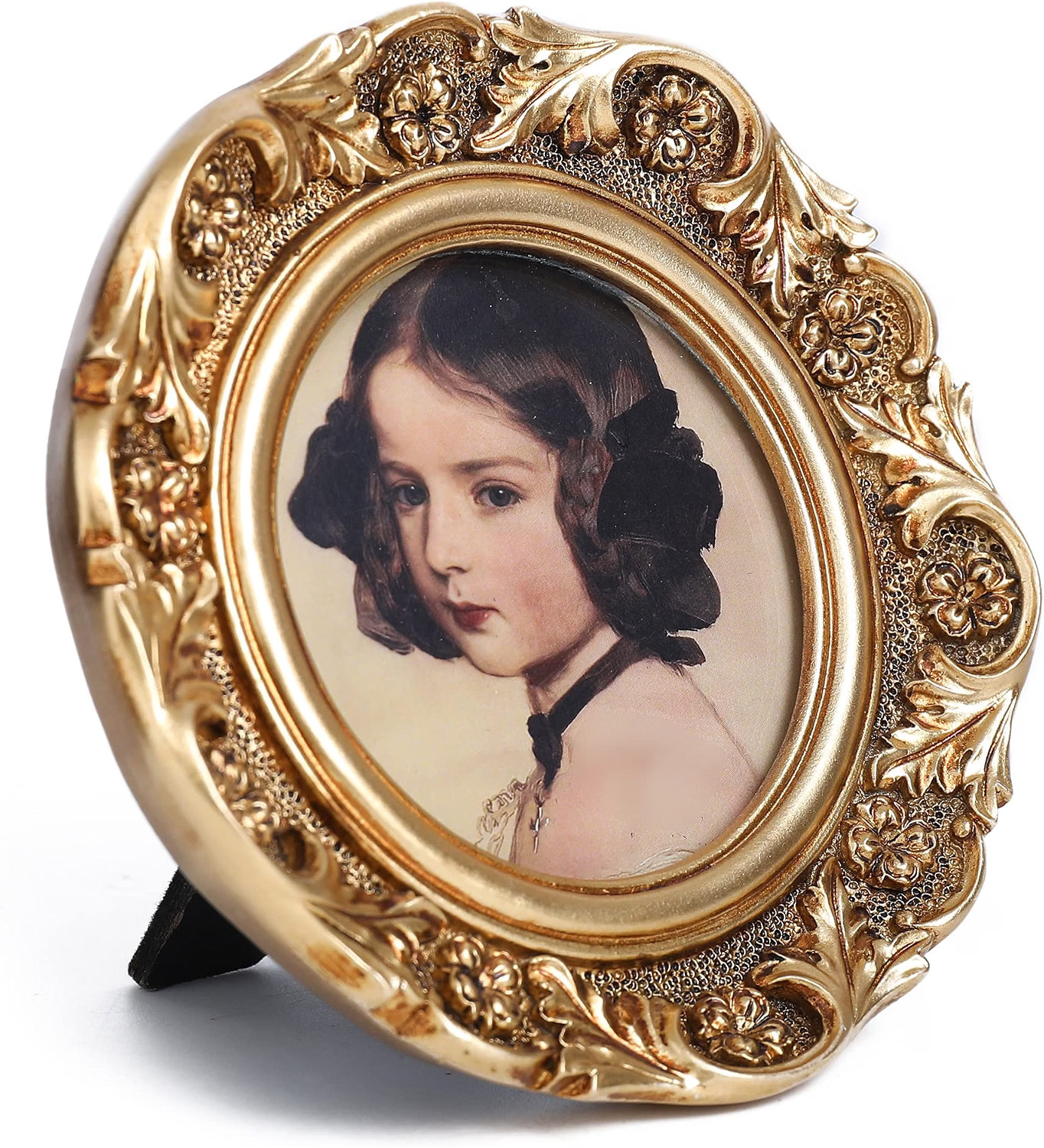 Small Vintage Picture Frames 3x3 Antique Ornate Mini Round Picture Frames Gold