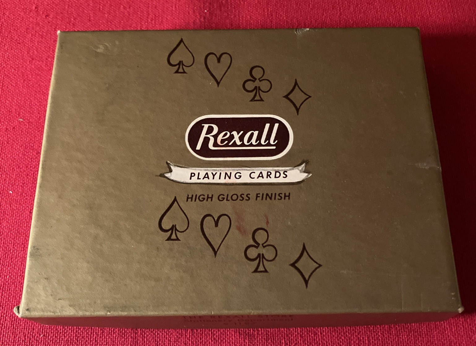 Vintage Playing Cards Rexall Double Deck USA S-1197 Poodles Dogs Advertising 