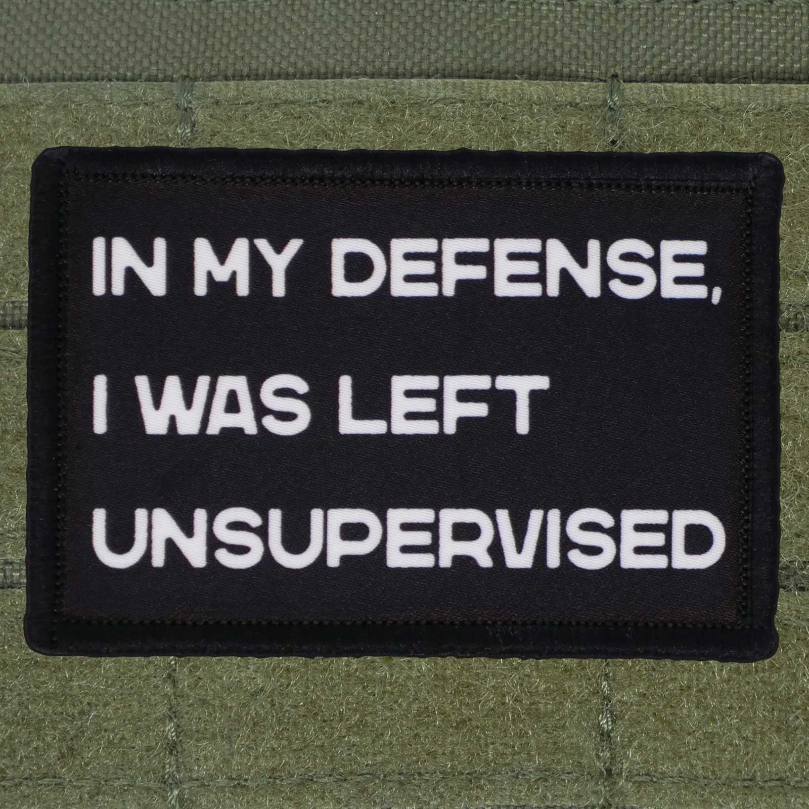 In My Defense Patch Moral Tactical Meme Military Army USA Made Hook & Loop 3x2