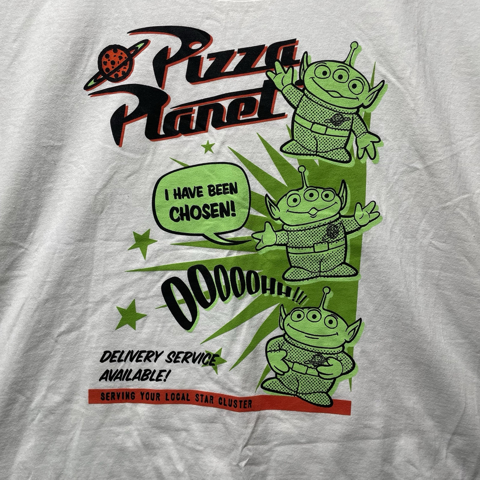 Toy Story Pizza Planet T Shirt Women\'s 2XL White Graphic Disney Pixar NWT