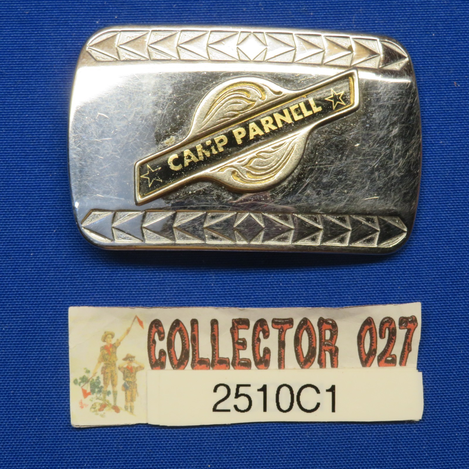 Boy Scout Camp Parnell Belt Buckle Boxwell Res. Middle Tenn. Council 2510C1