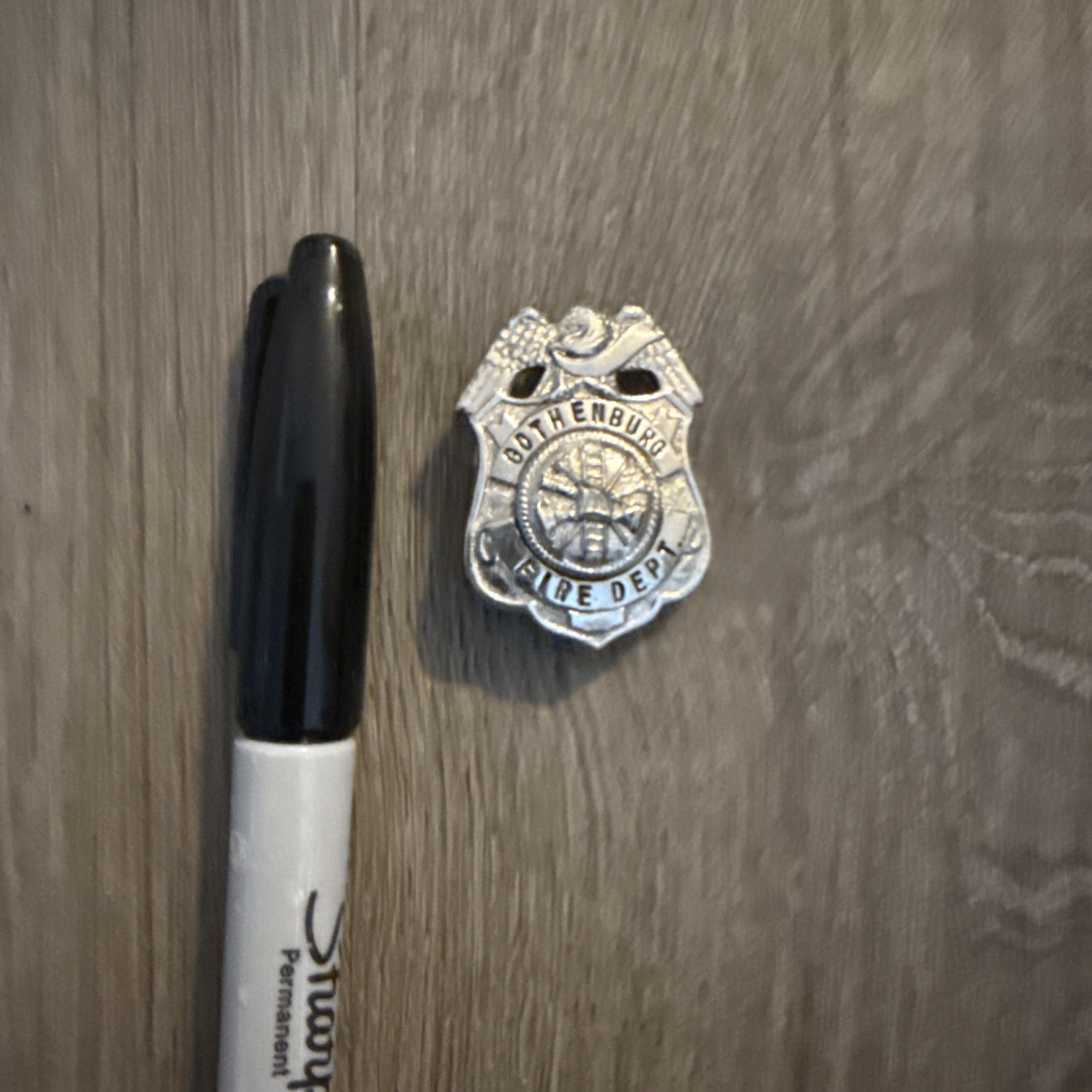 Vintage Gothenburg Fire Department Pin Obsolete Rare