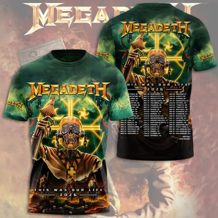 Megadeth This Was Our Life Gift Xmas AOP Muti Coloer All size  T-shirt