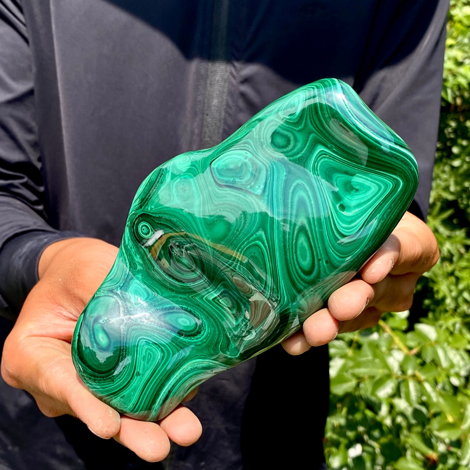 1.8LB   Natural Polished Malachite Mineral freeform specimen Reiki Stone Healing