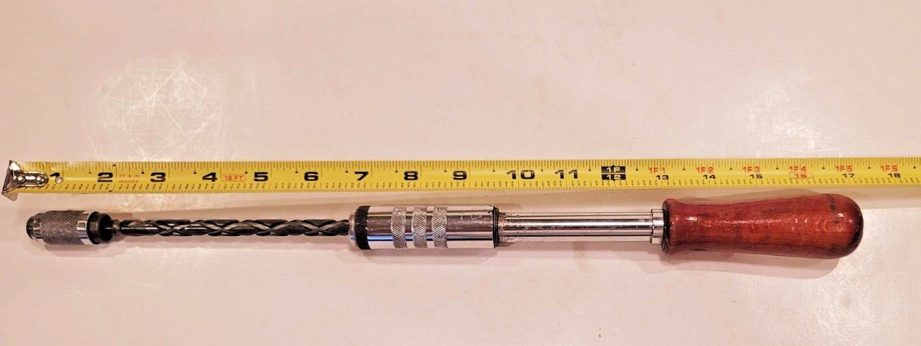 Craftsman West Germany Vintage Push Drill Driver Wood Handle Great Condition Craftsman West Germany Vintage Push Drill Driver Wood Handle Great Condition