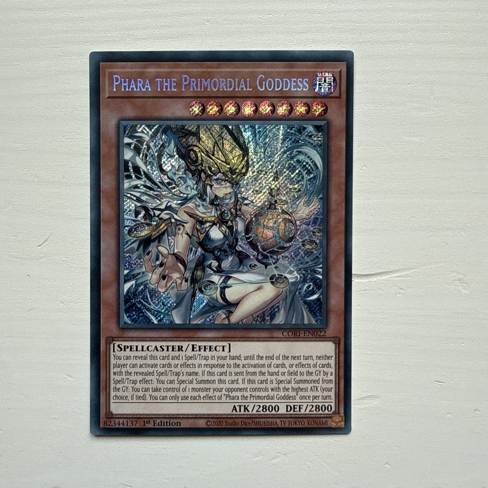 Yu-Gi-Oh Phara The Primordial Goddess, Secret Rare, 1st Ed, CORI-EN022, NM Yu-Gi-Oh Phara The Primordial Goddess, Secret Rare, 1st Ed, CORI-EN022, NM