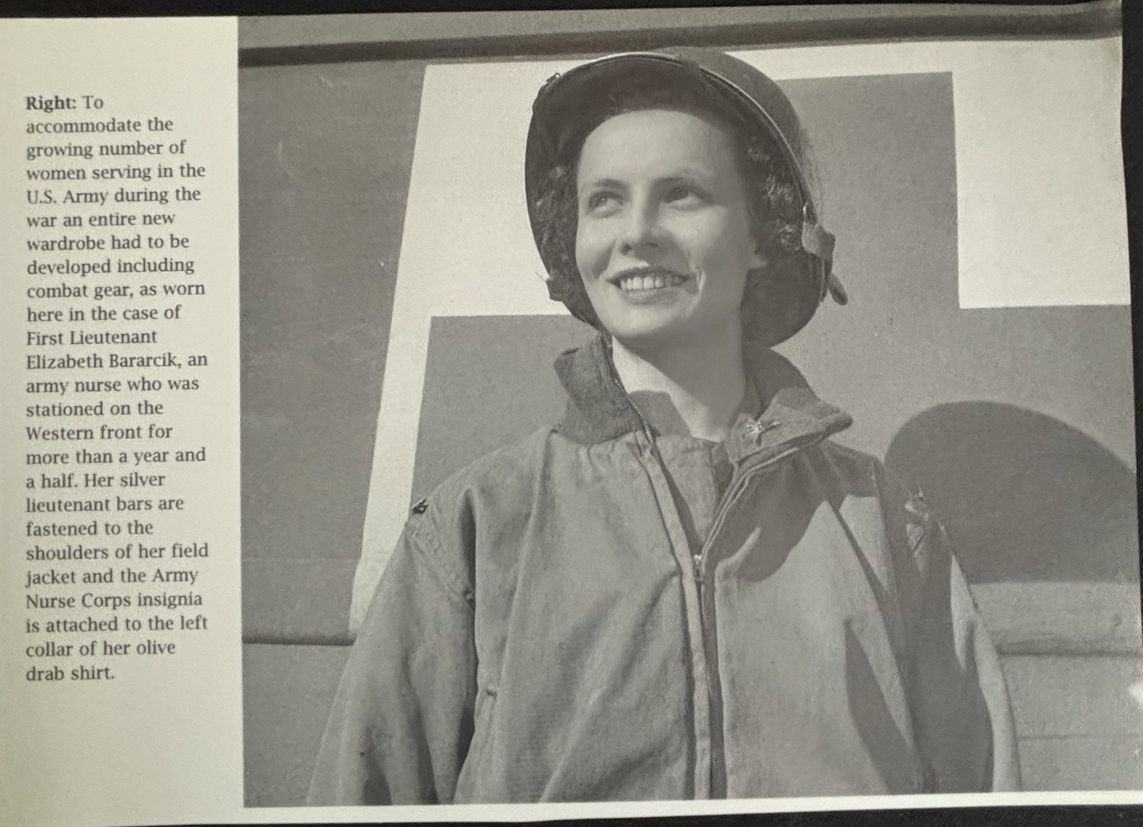 Book Clipping Photo 1st Lt. Elizabeth Bararcik Army Nurse WWII 