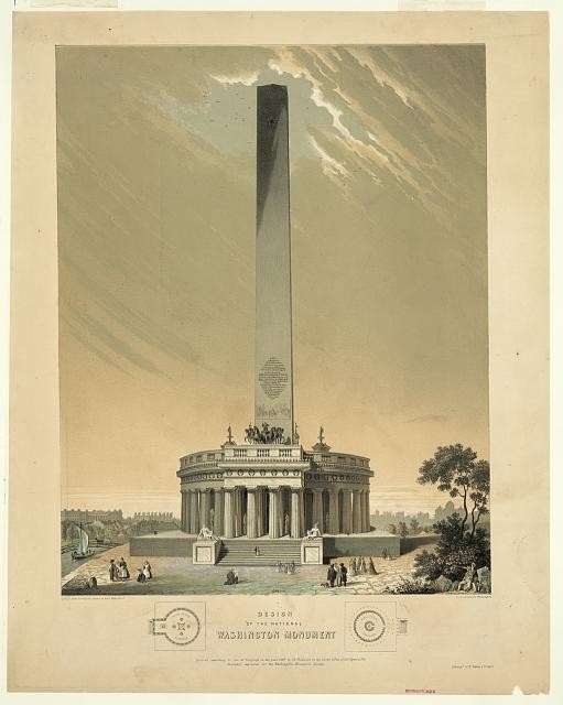 Photo:Baltimore MD Washington Monument Design 1846 Monument Print