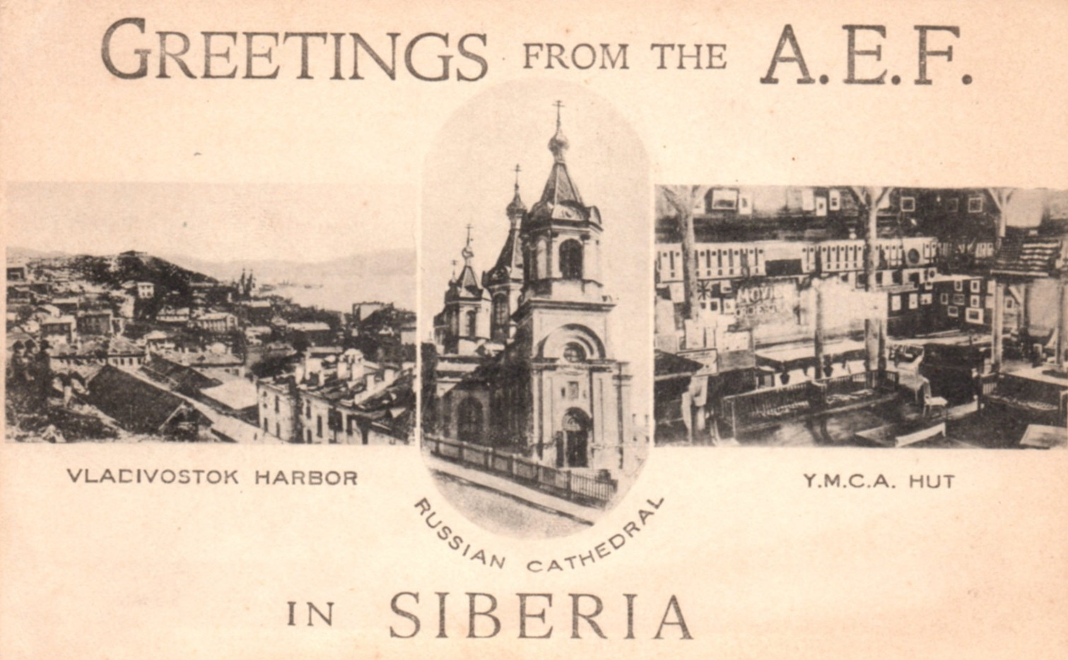 WWI AEF Siberia US Army Russia Vladivostok Postcard WWI AEF Siberia US Army Russia Vladivostok Postcard