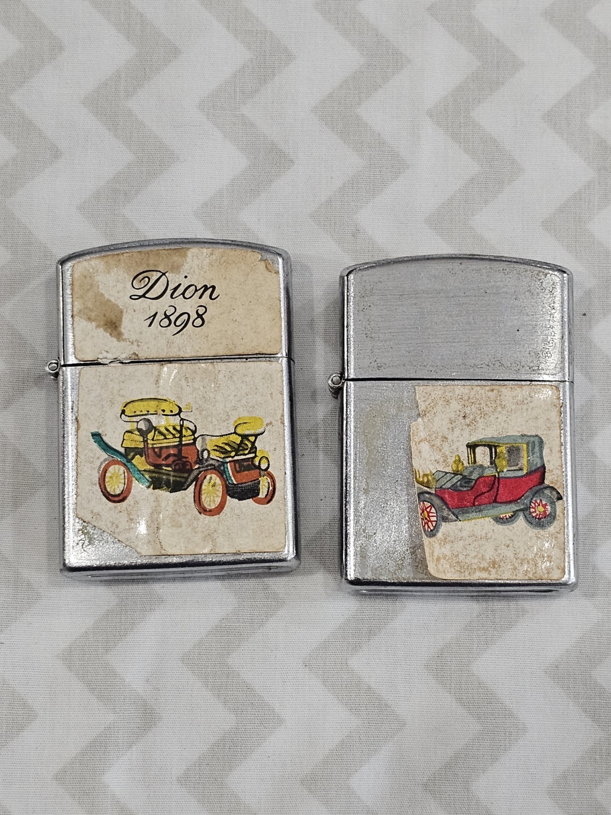 Vtg Aluminum Flip Top Lighters-USED