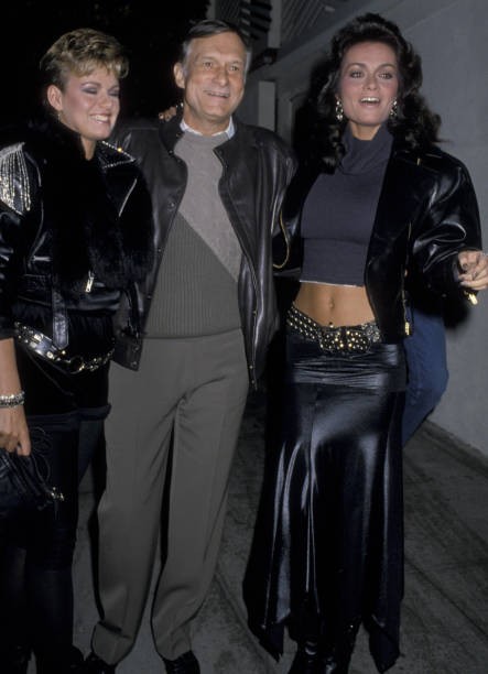 Hugh Hefner Carrie Leigh Kelly Moore at New Year's Eve Party Decem- Old Photo