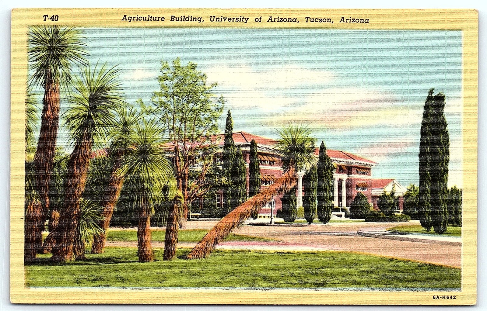 Vintage Postcard: Ag Building, Univ. Arizona, Tucson