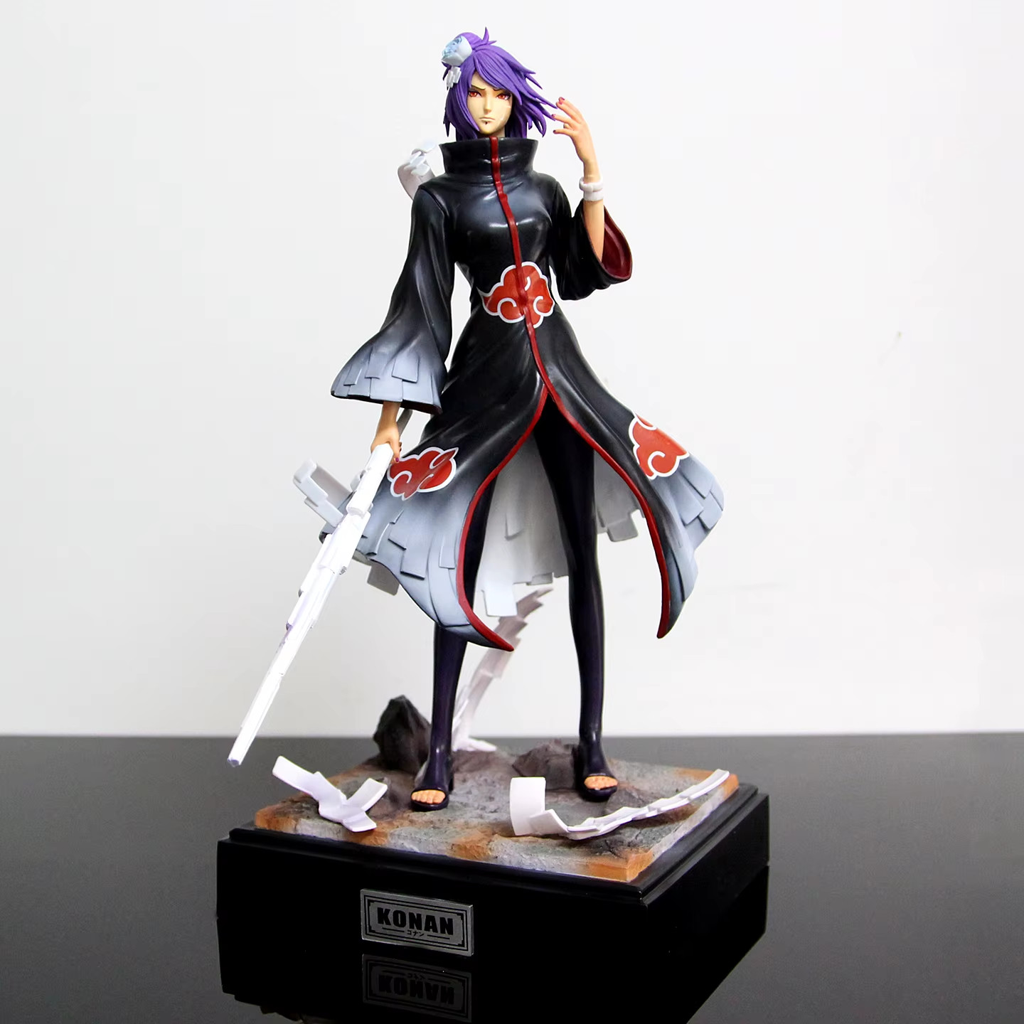 32cm Naruto Konan Akatsuki GK Figure PVC Anime Statue Collectible W/Box