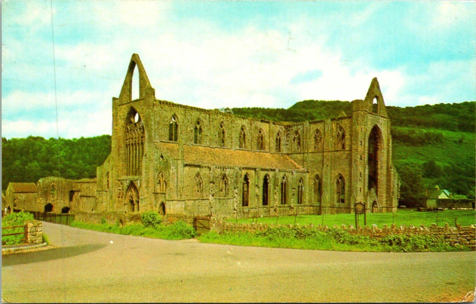 Tintern Abbey UK Ruins Postcard used (25999)