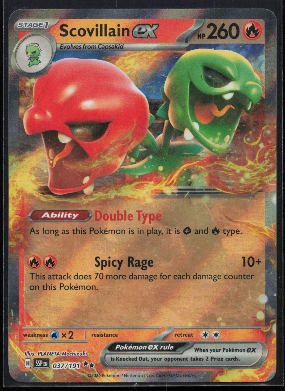 Scovillain ex 037/191 Double Rare SV08: Surging Sparks Holo NM