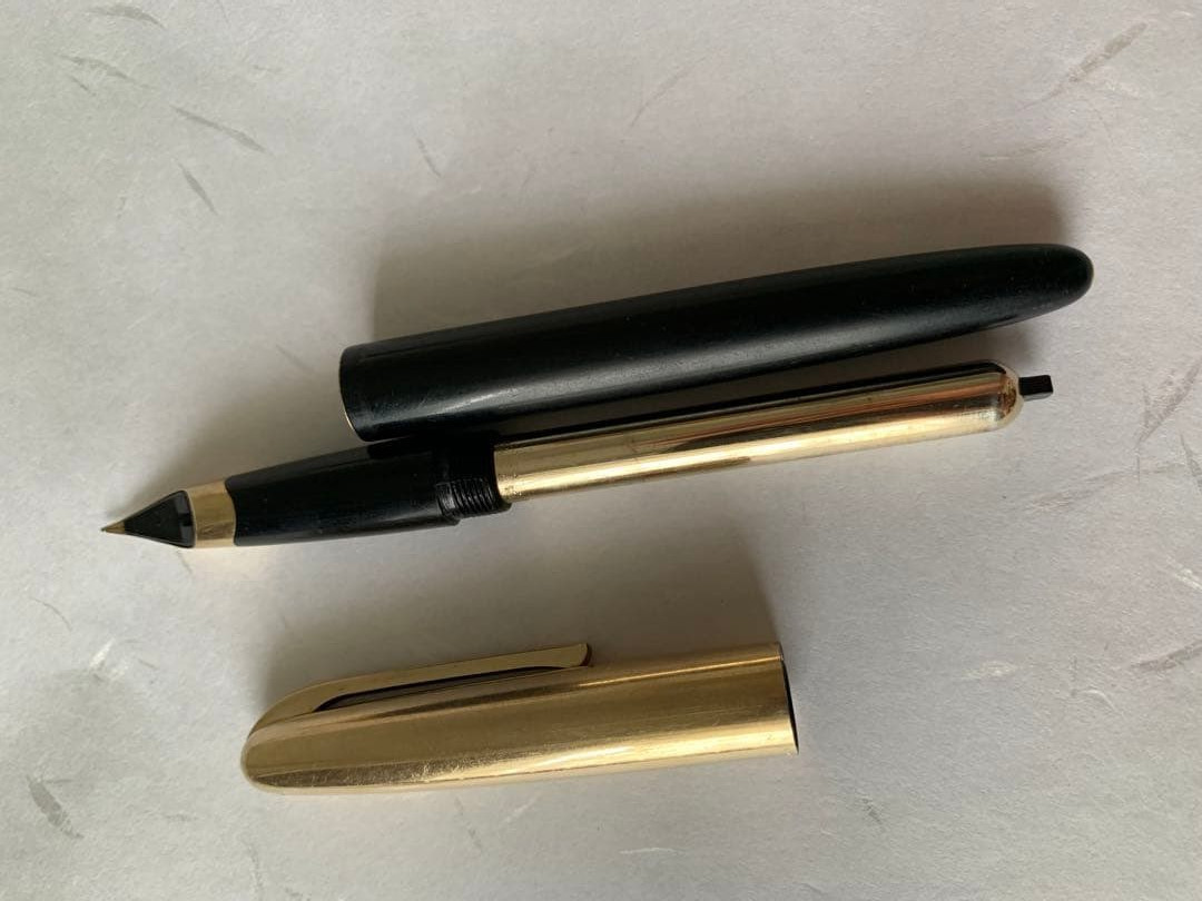 Vintage Pilot Super 500 Fountain Pen Gold R14K Cap 14K Nib Tested
