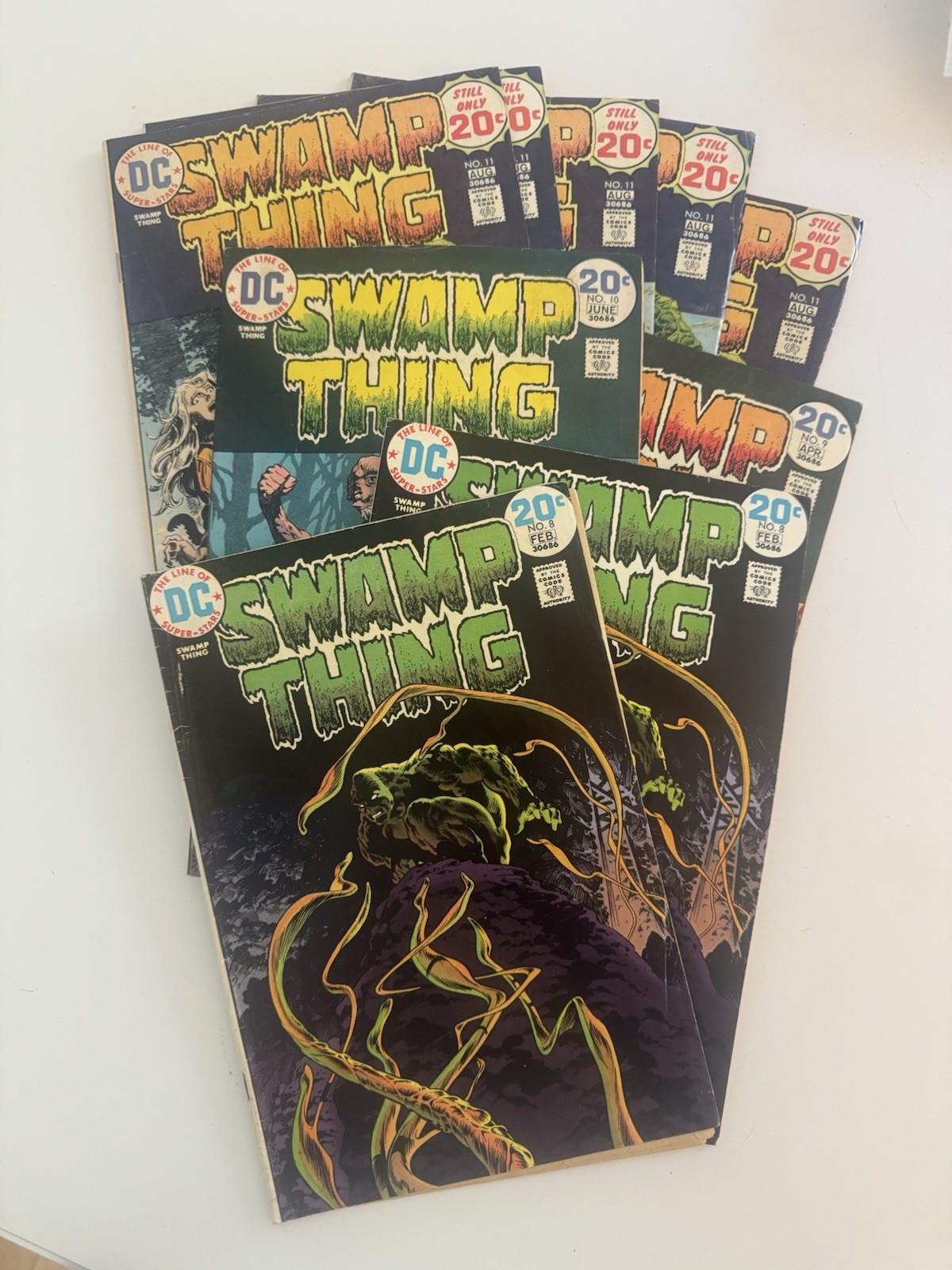 Swamp Thing #8 9 10 11 DC Comics 1974 - Lot of 9 - Bernie Wrightson