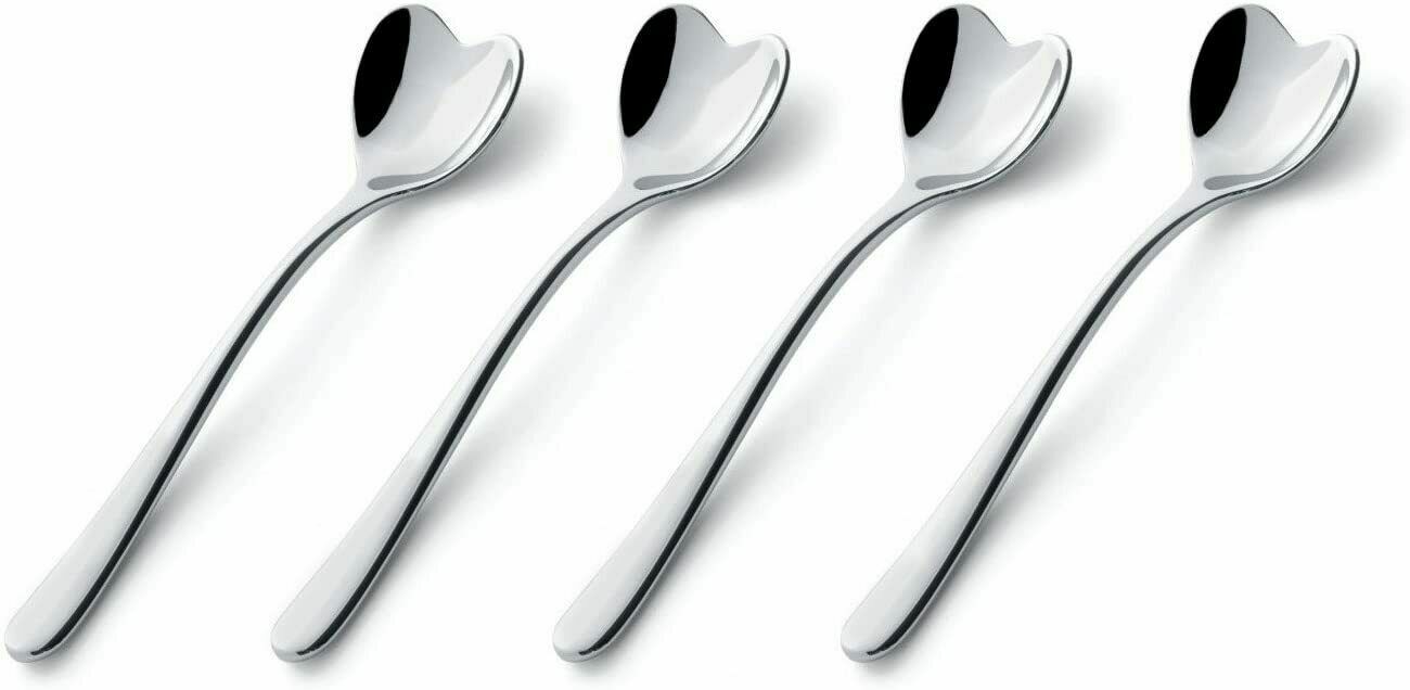 Set of 12 Italian Design Spoon for Delta Heart Shaped Demitasse Spoons 5