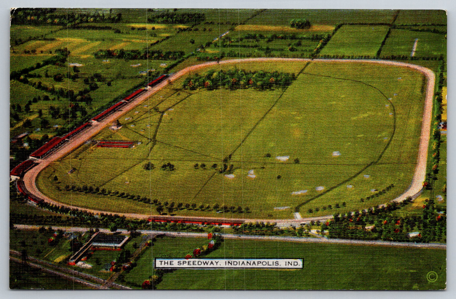 c1940s Indianapolis Motor Speedway Indiana Race Track Postcard