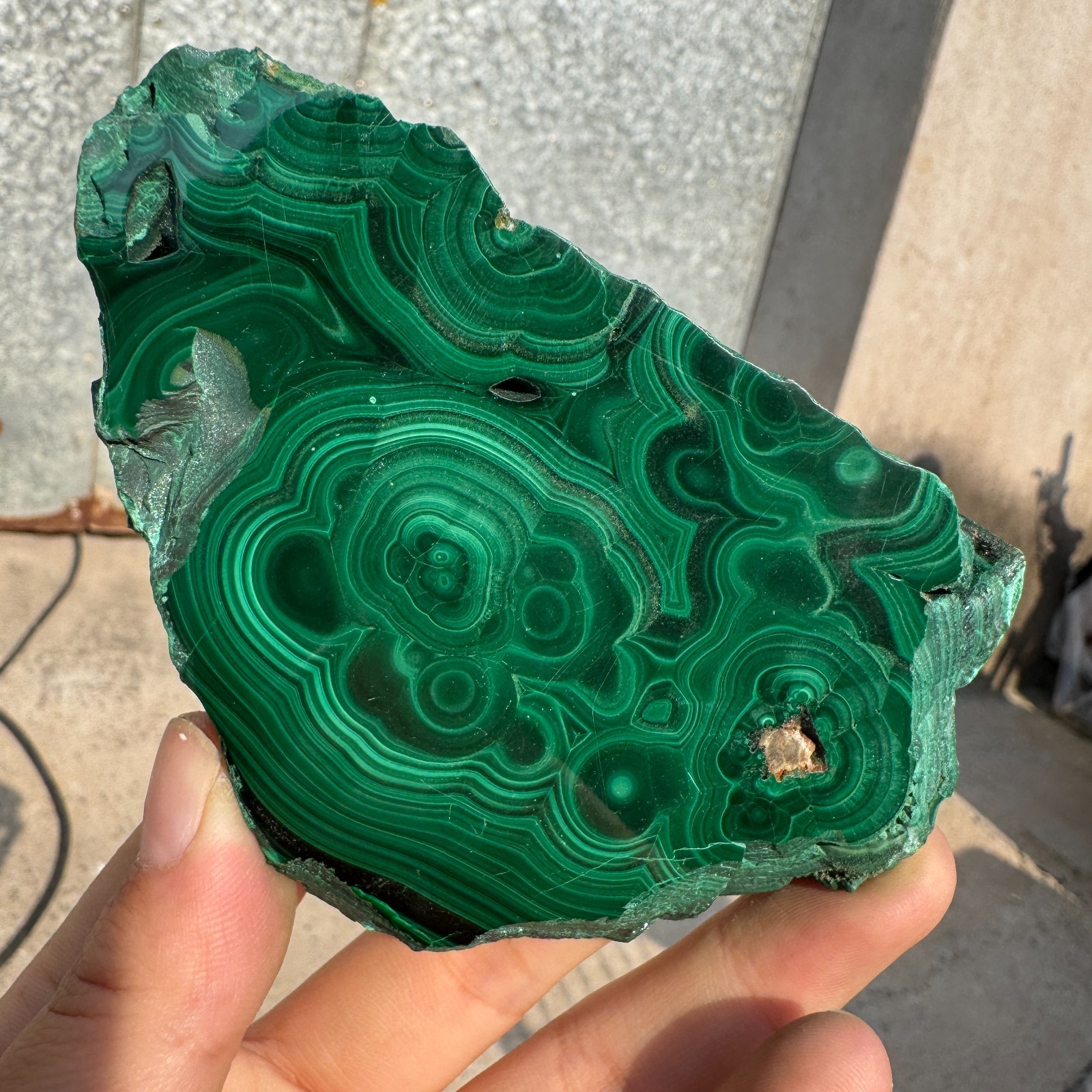 240G Natural Green Malachite Slab Quartz Crystal piece Ore Specimen Healing