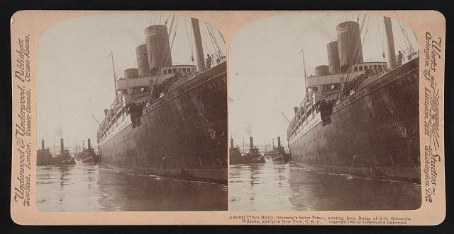 New York Admiral Prince Henry S.S. Kronprinz Wilhelm 1902 Saluting Ship