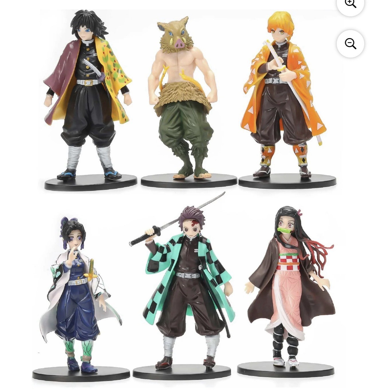 6 pcs Demon Slayer Figures, 6.3 inch Demon Slayer Action Figure PVC Toys