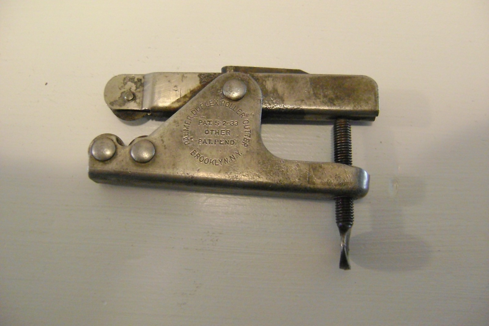 VINTAGE PALMER DUPLEX ROLLER CUTTER BROOKLYN N.Y.