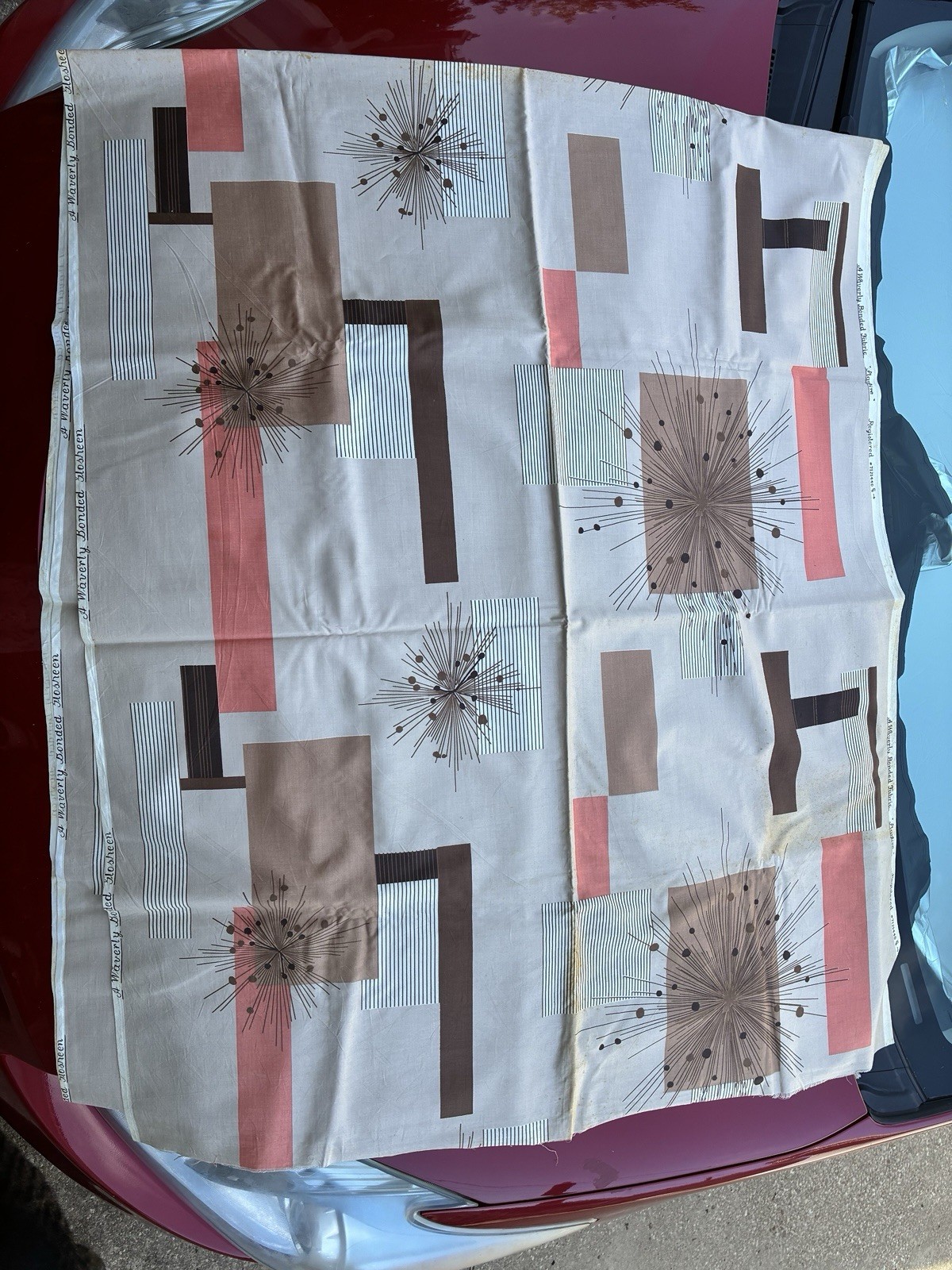 Vintage Waverly Mid-Century Modern Fabric Yardage
