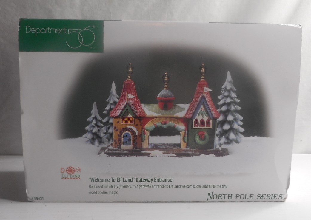  Vintage Dept 56 Welcome To Elf Land Gateway Entrance North Pole Series  56431 