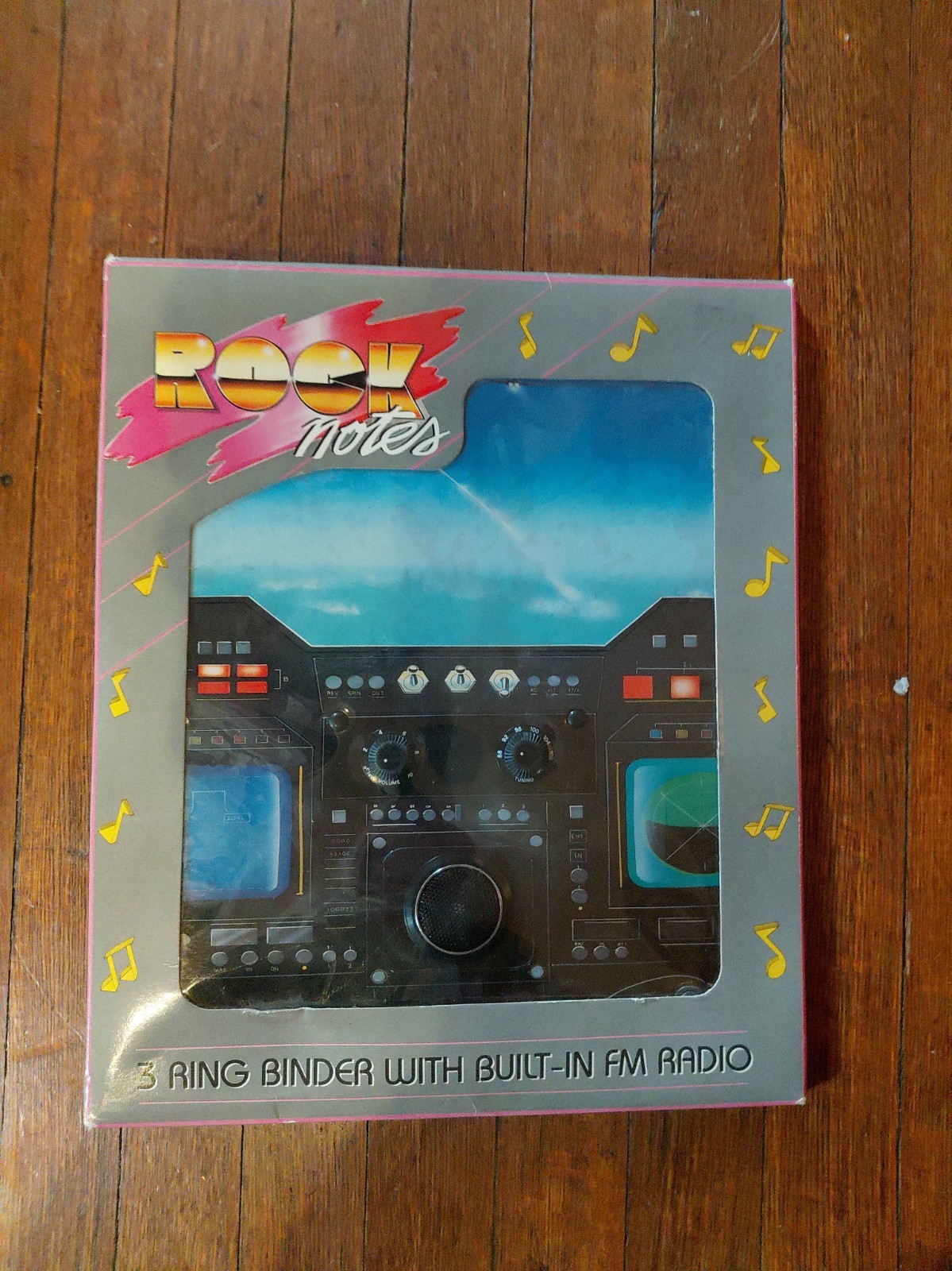 1980s Rock Notes: Jukebox 3-Ring Binder w/ Built-in FM Radio, Original Box *READ