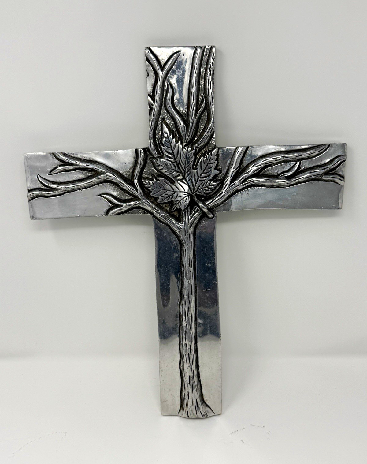 A La Carte 1999 Tree of Life Metal Wall Cross w/ Scripture John 15:7-8