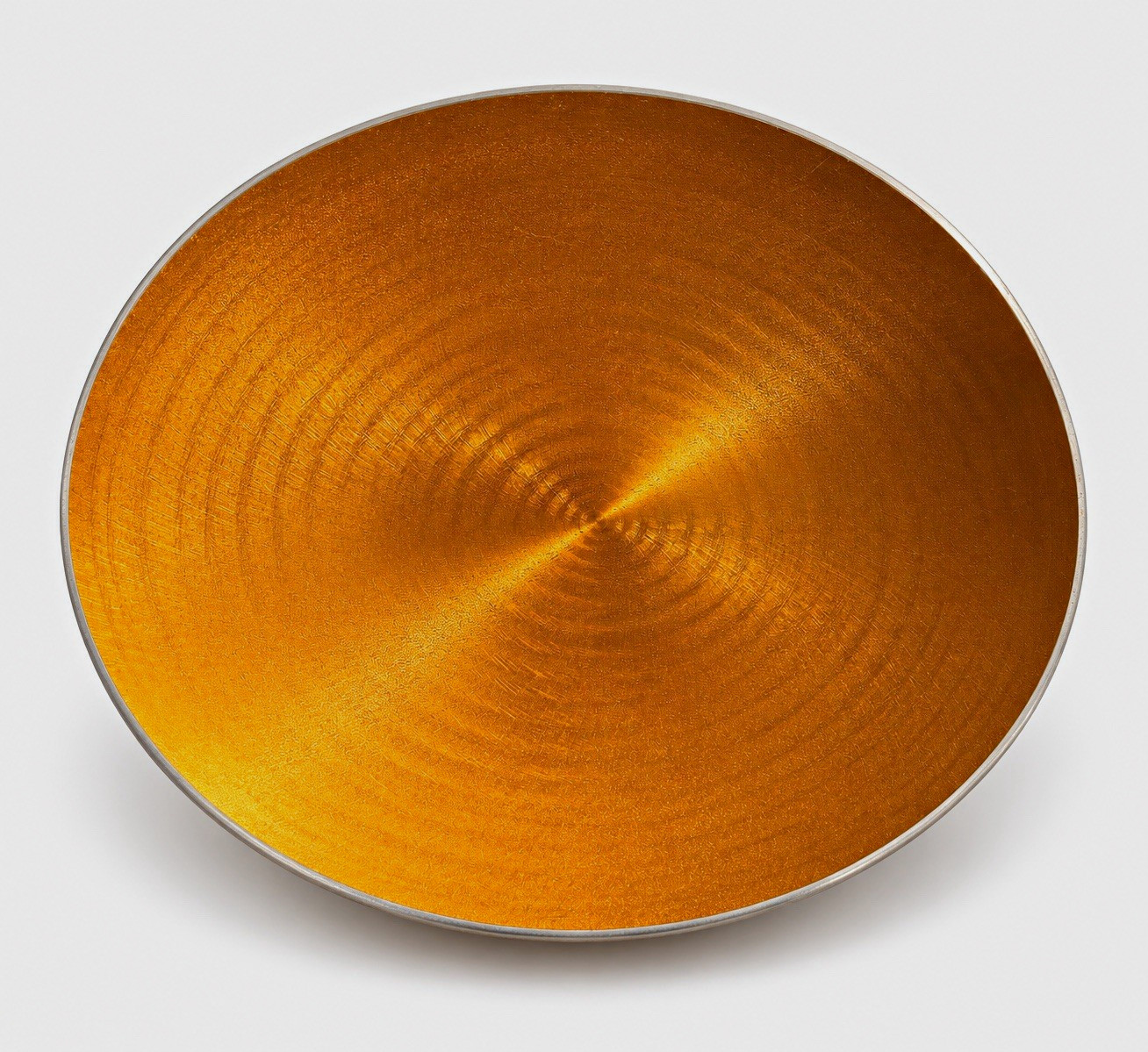Vintage Gneis Cathrineholm Norway Gold Aluminum Bowl 11.75” MCM Decor