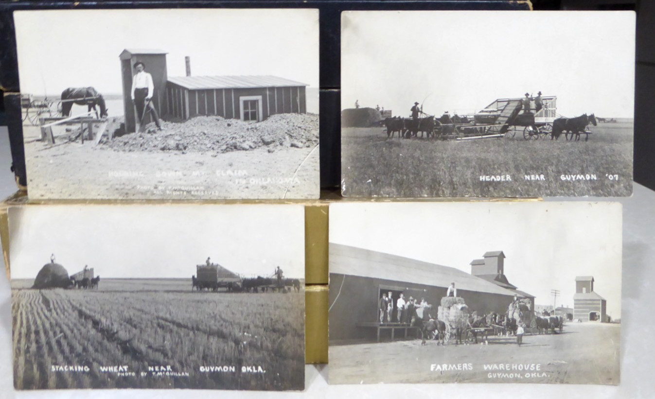 1910 Guymon Oklahoma RPPC Photo Postcards lot of 4 Farmers Warehouse 1910 Guymon Oklahoma RPPC Photo Postcards lot of 4 Farmers Warehouse