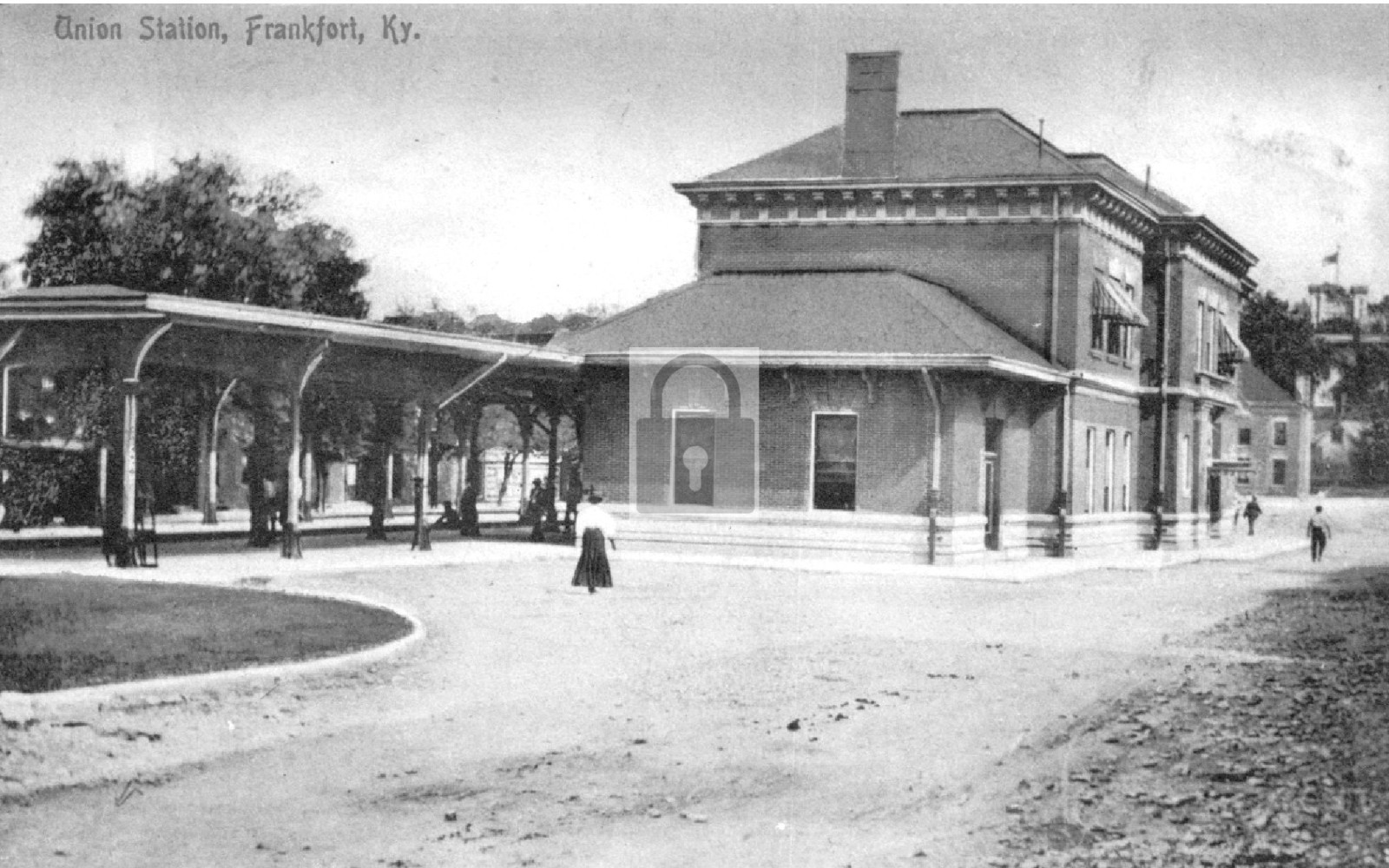 Railroad Train Union Station Frankfort Kentucky KY - Reprint
