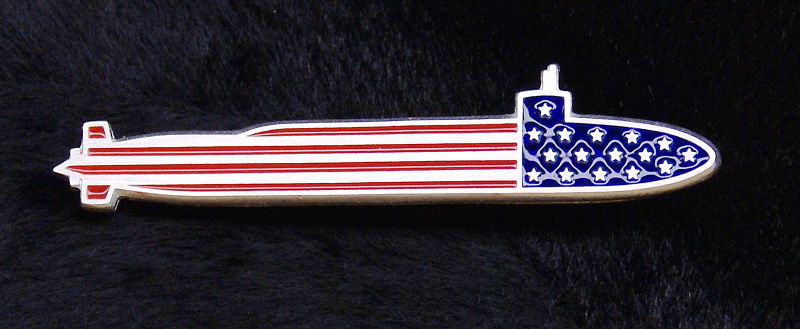 Pewter Submarine Flag Pin