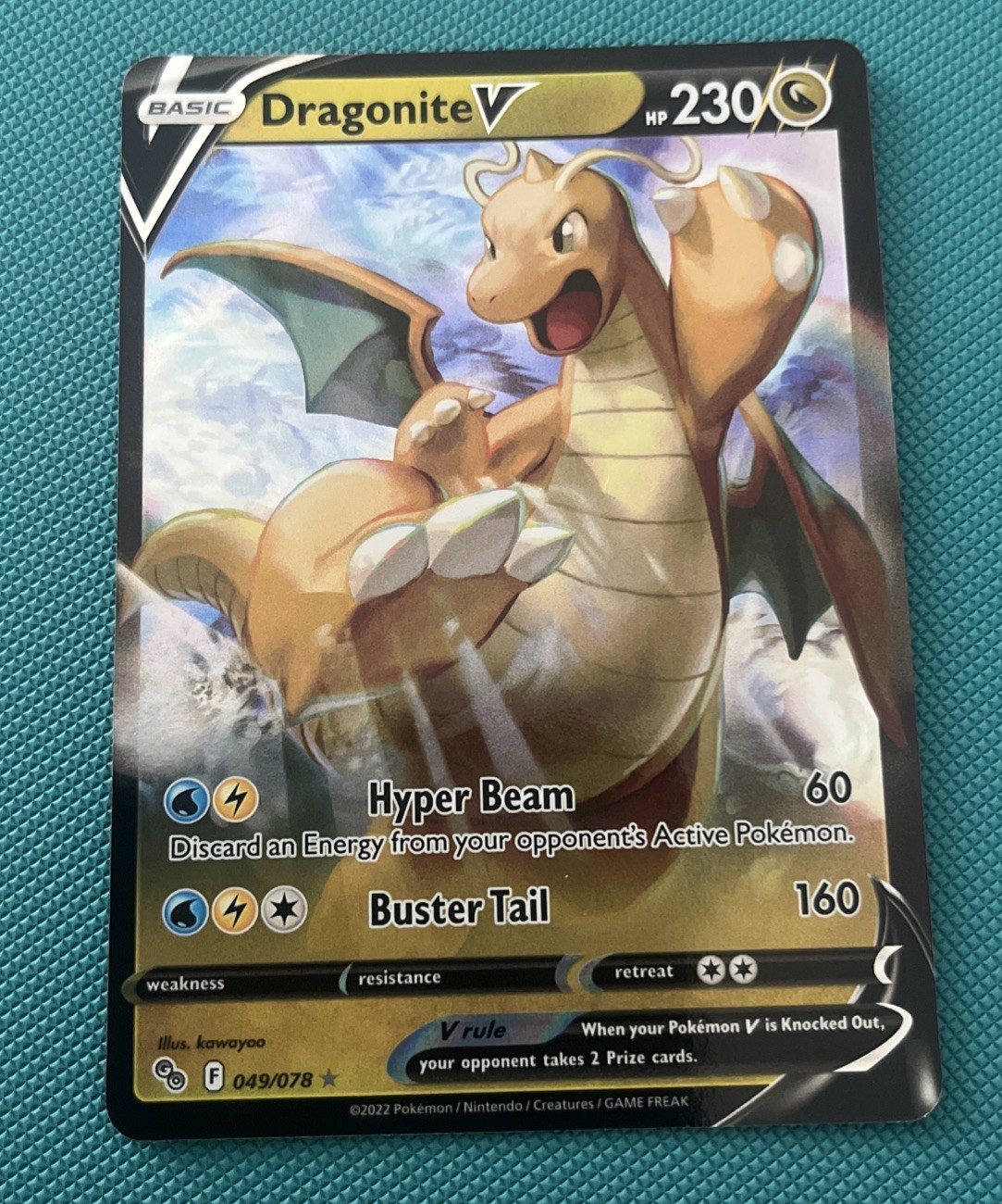 Pokémon TCG - Dragonite V 049/078 - Pokémon Go - NM