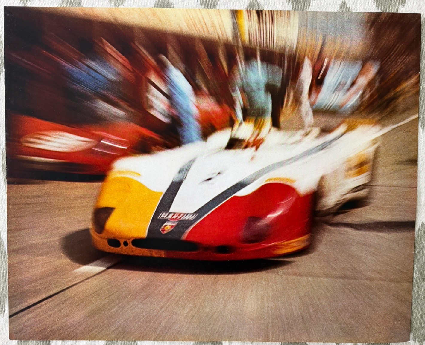 Original 1971 Porsche Dealer Calendar Display Print Race Car #23 16.75x13.5
