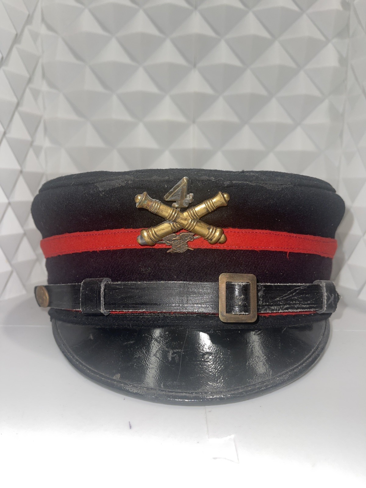 M1902 US Army 4th Artillery Quartermaster Visor Cap Hat Henderson-Ames MICH