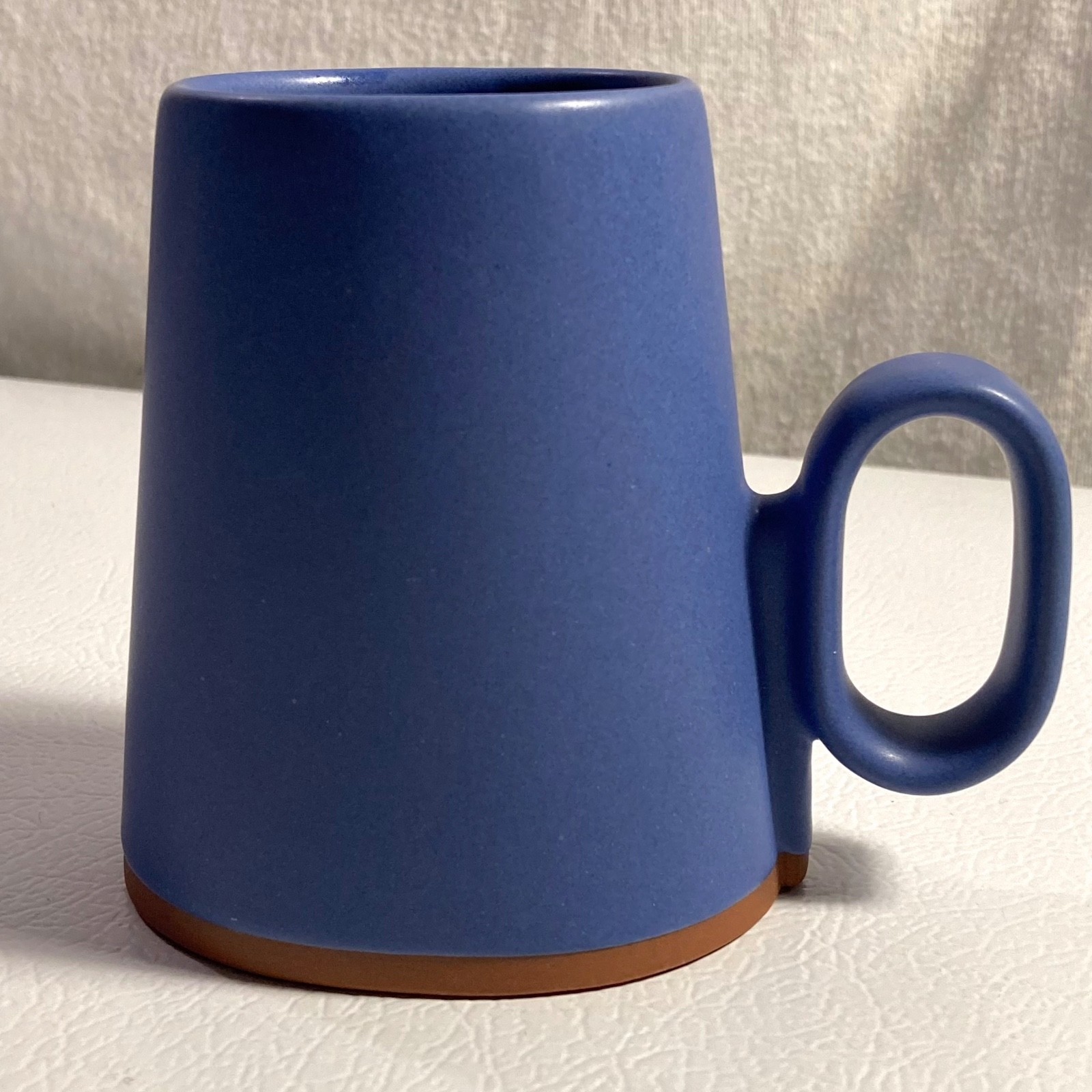 Vintage Paul Eshelman Pottery Red-ware Oval Blue Mug - Modernist