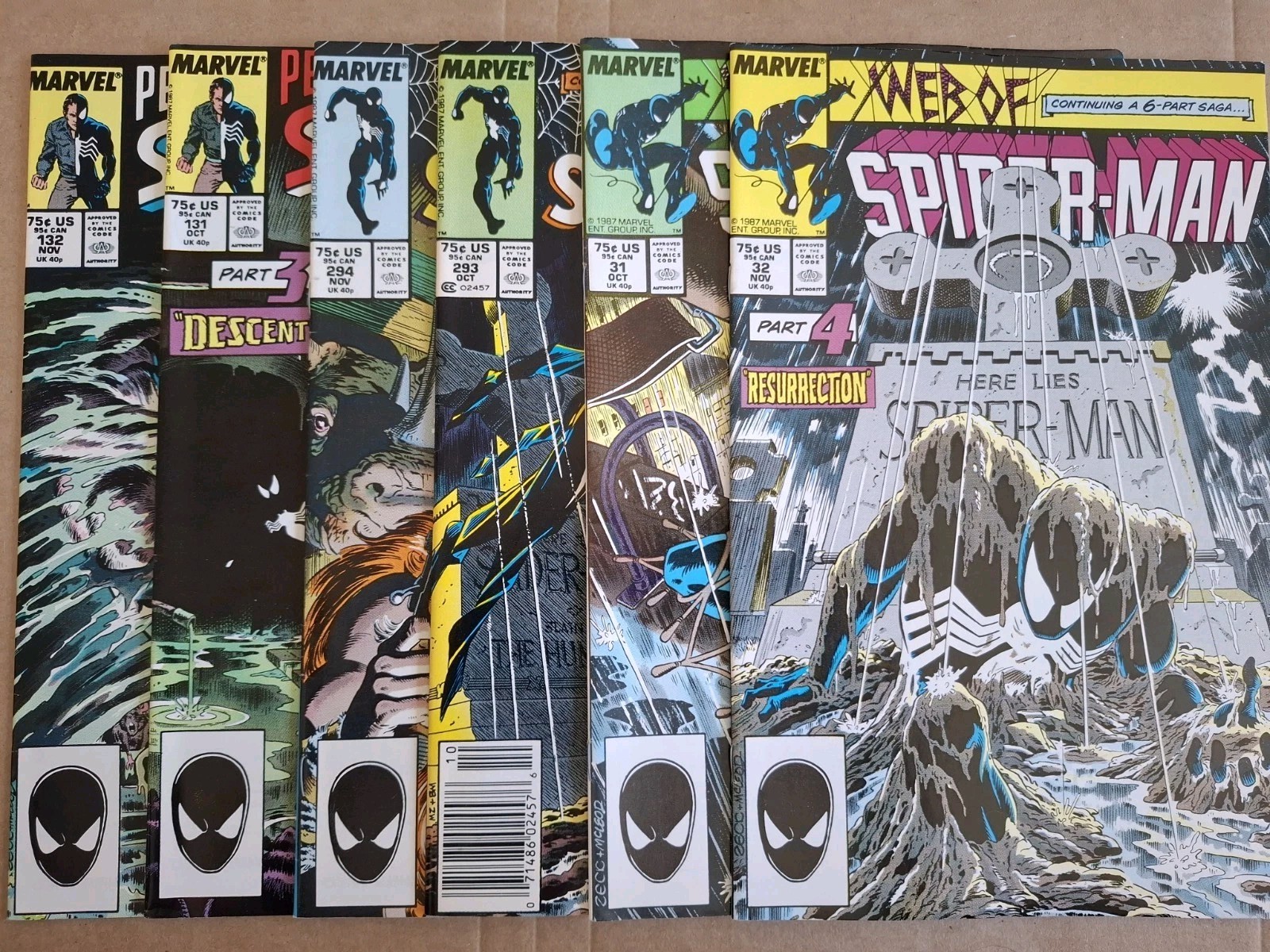  Spider-Man Kraven\'s Last Hunt 1-6 Amazing 293 294 Web Of 31 32 Lot Of 6