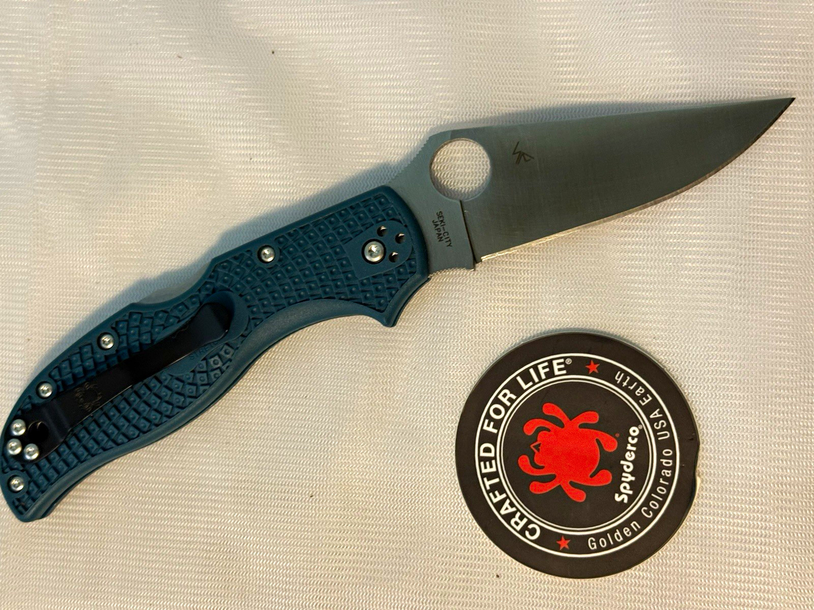 Spyderco Stretch 2 K390 C90FP2K390 Blue FRN Seki City Japan Knife w/ Box