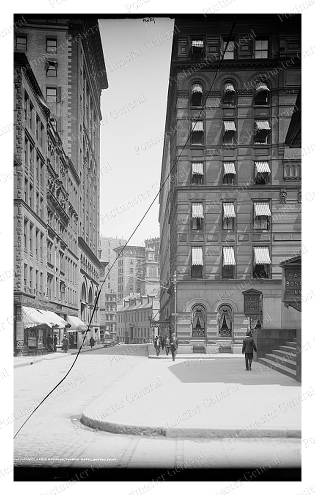 Boston Massachusetts Court Street Standard Postcard COPY RPPC