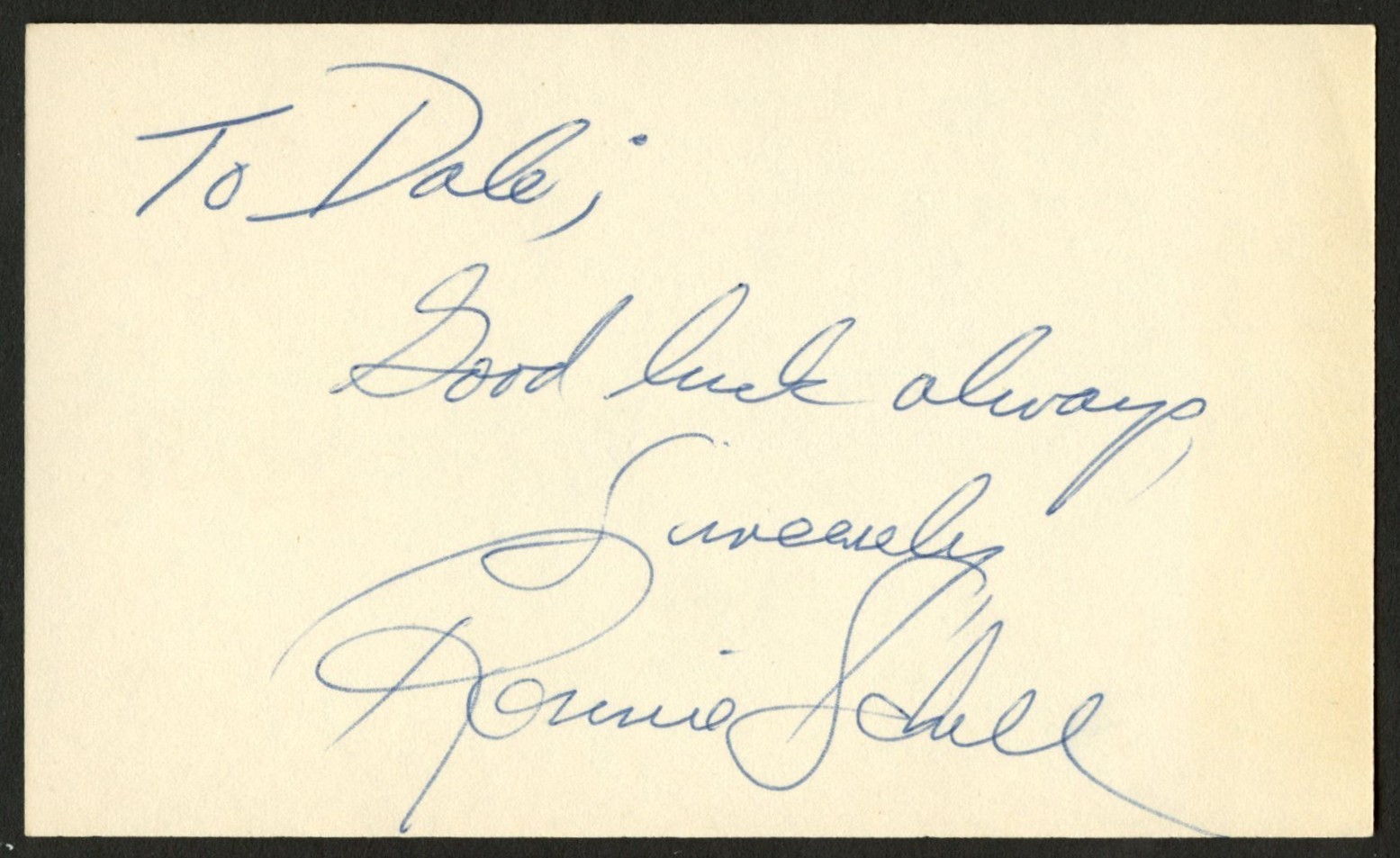 Ronnie Schell signed autograph 3x5 card Actor Stand up Comedian IC140 Ronnie Schell signed autograph 3x5 card Actor Stand up Comedian IC140