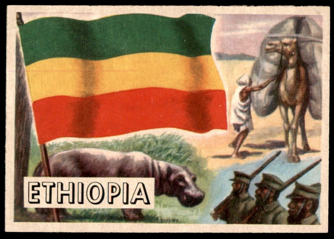 1956 Flags of the World #48 Ethiopia NEAR MINT   **GGQR**