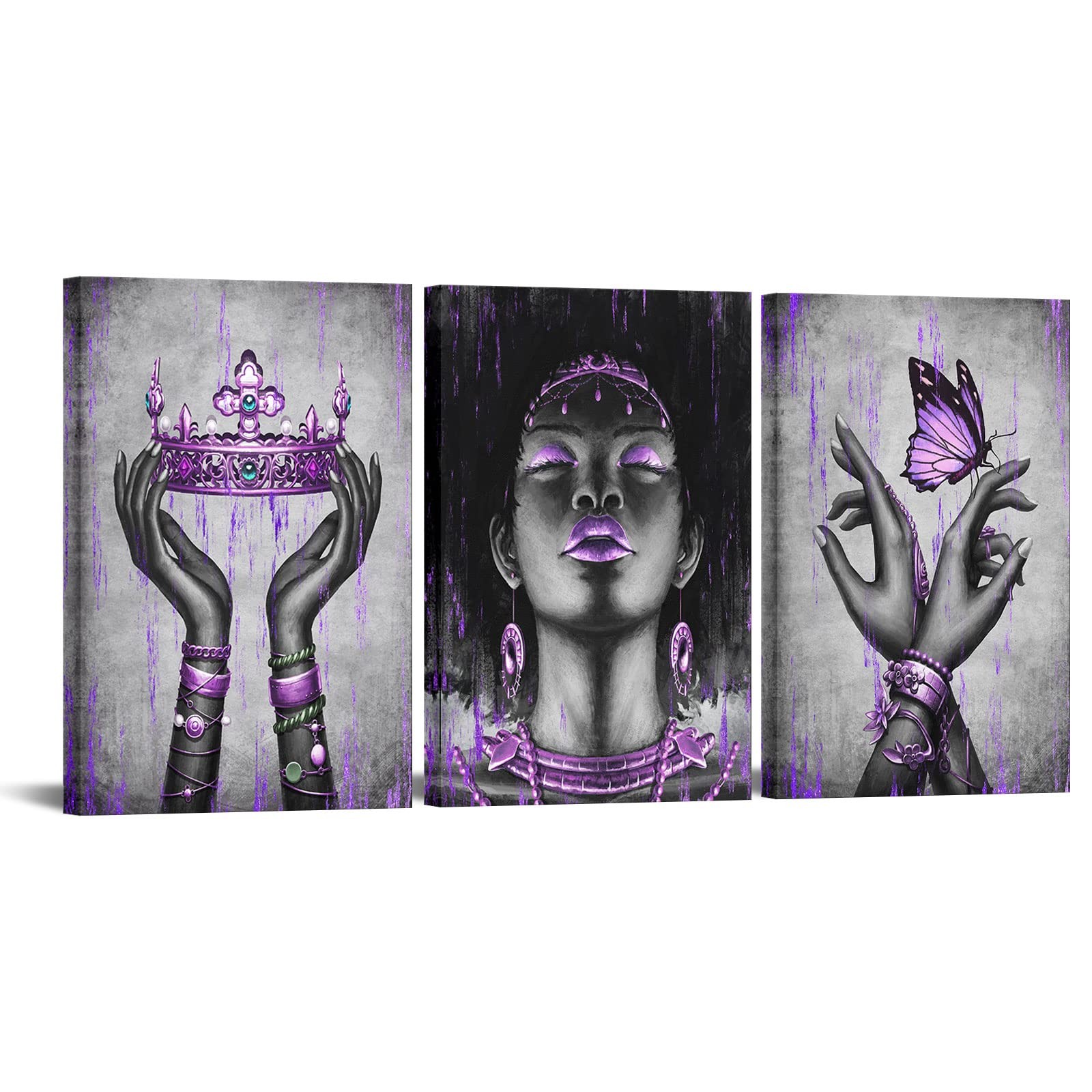 Kalormore Fashion African American Woman Painting Giclee Canvas Prints Elegant