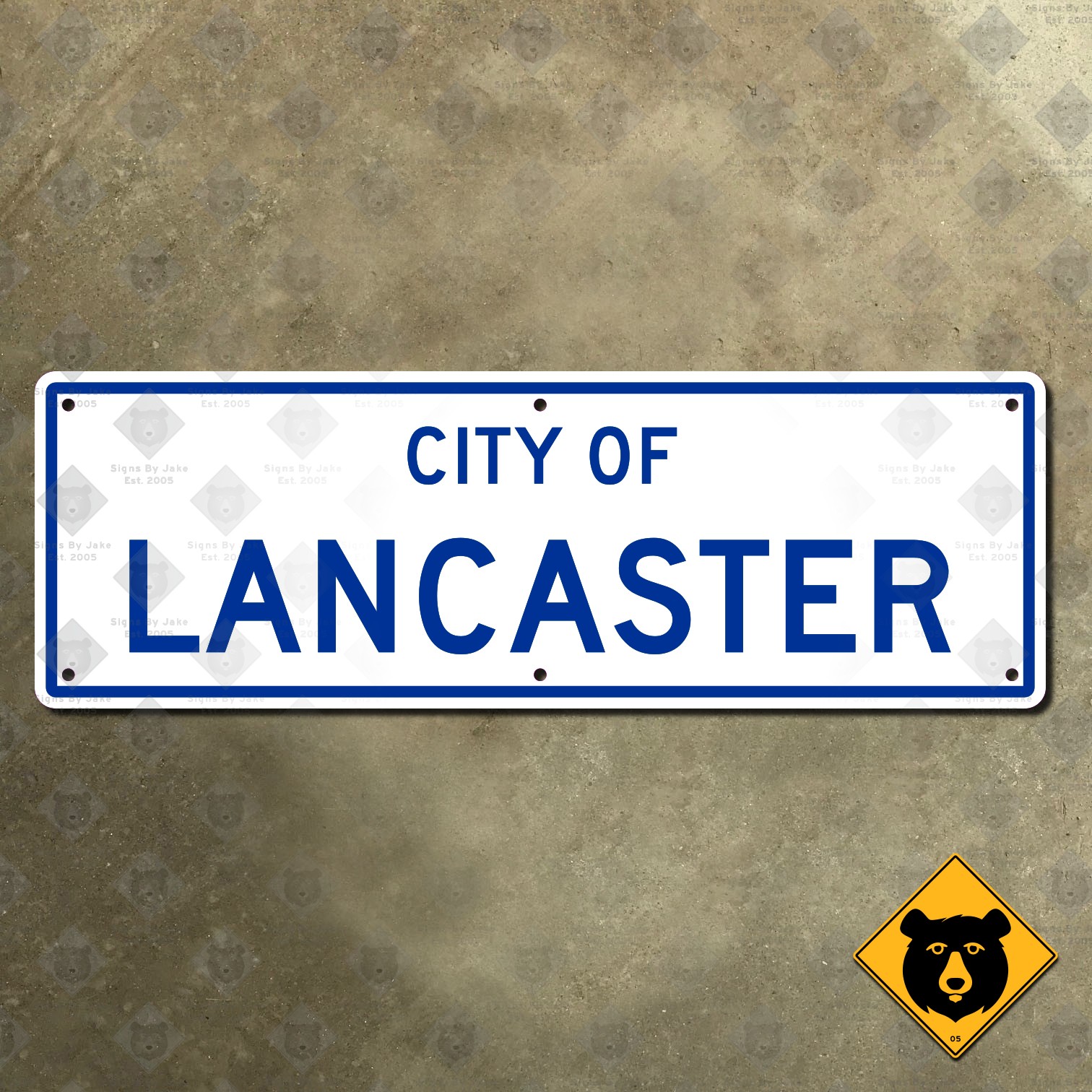 City of Lancaster Pennsylvania limit boundary street highway road sign 30x10